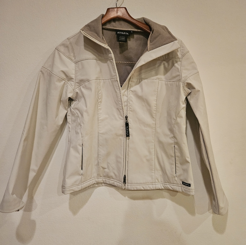 Women's Athleta Lightweight Jacket Medium Cream - image 1
